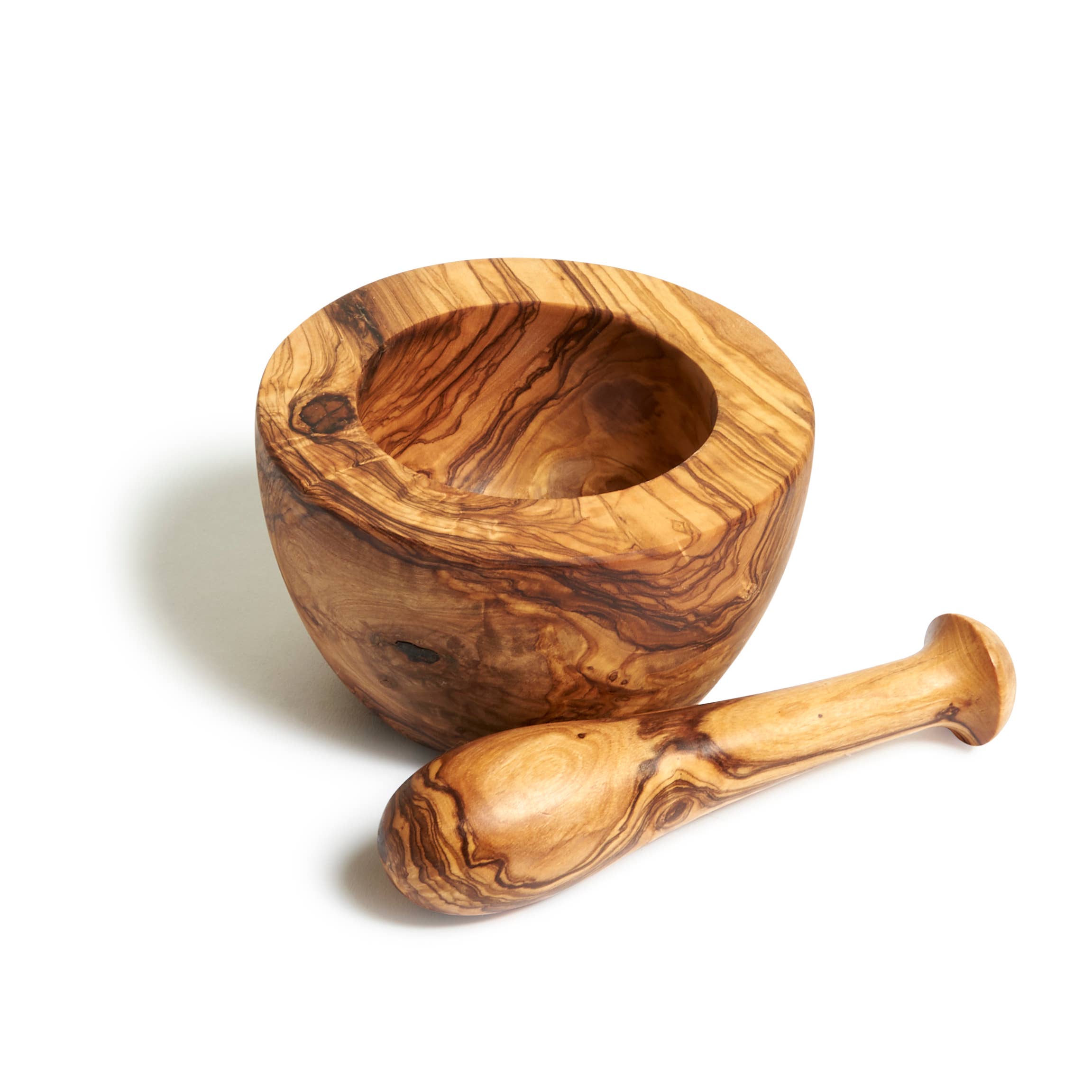 Classic Olive Wood Mortar & Pestle - Thumbnail 4