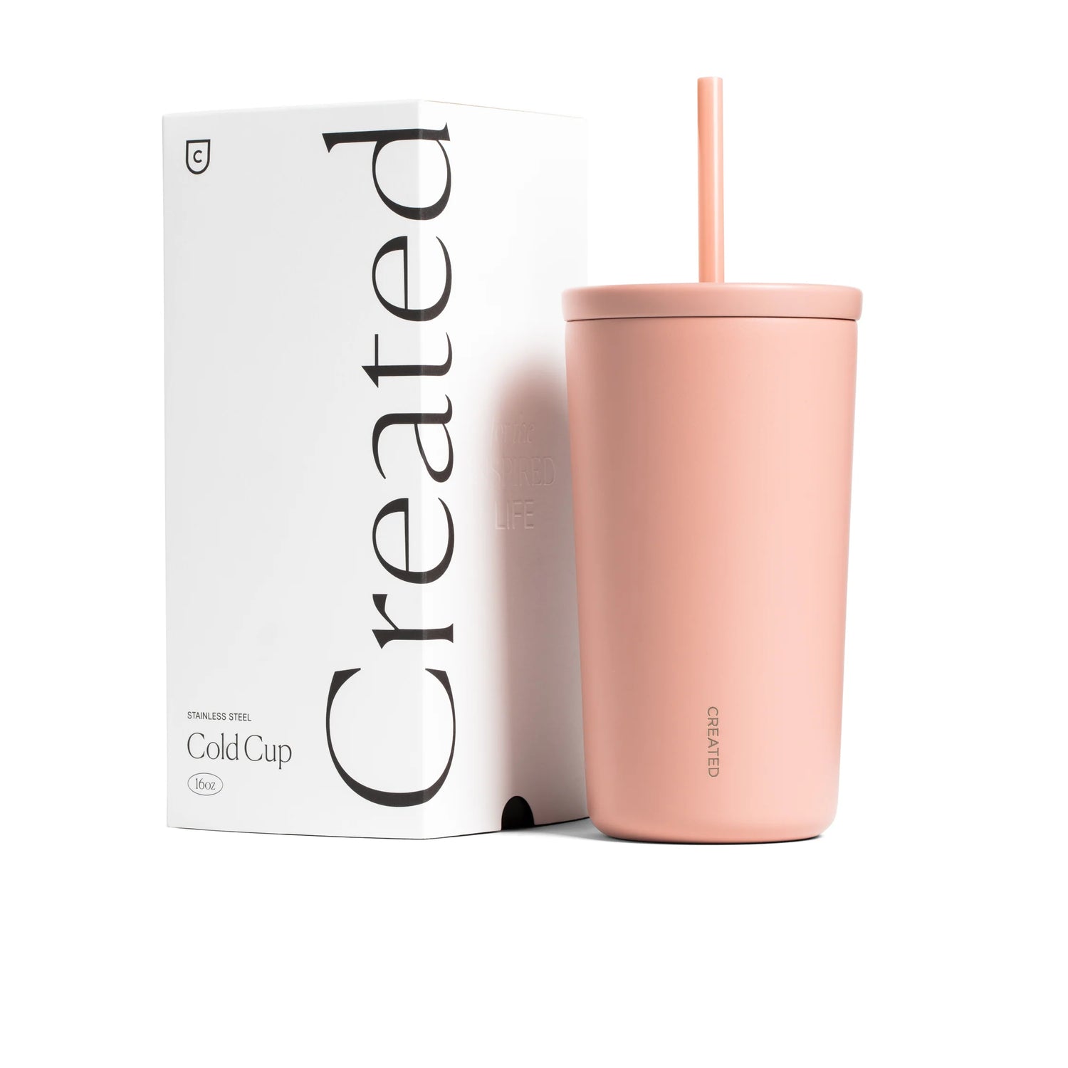 16oz Cold Cup - Eraser Pink