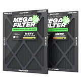 PuroAir HVAC Mega Filter MERV 13 Pleated Plus Activated Carbon Air Filter