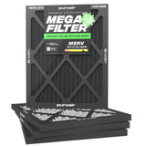 PuroAir HVAC Mega Filter MERV 13 Pleated Plus Activated Carbon Air Filter