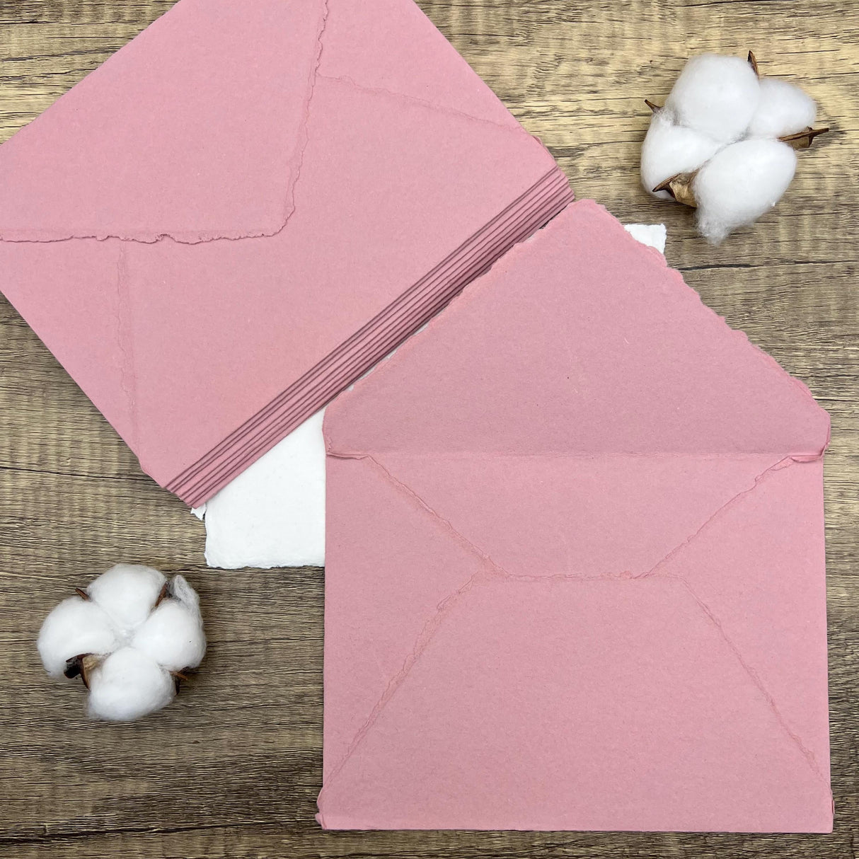 Dusty Rose Handmade Cotton Envelopes (Set of 10)