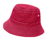 Boys and Girls 100% Cotton Twill UPF 50+ Wharf Hat | Candy Apple (Dyed & Finished in USA*)