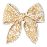 Organic Hair Bow Clip - Yellow Blossom
