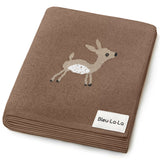 Luxury Cotton Deer Knit Swaddle Baby Blanket