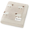 Sheep Knit Receiving Baby Blanket