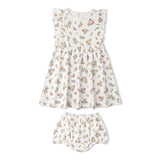 Organic Flutter Dress - Meadow