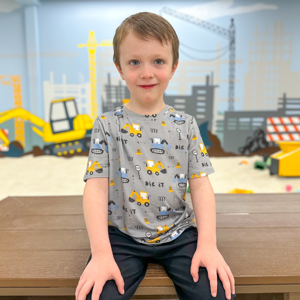 Bamboo Short Sleeve Crew Neck Tee in Dig It