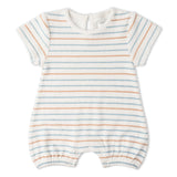 Organic Short Romper - Cabana Stripes