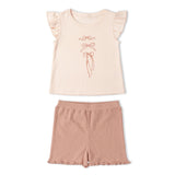 Organic Sleeveless Flutter Top & Shorts Set - Bows