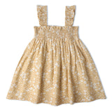 Organic Smocked Sundress - Yellow Blossom