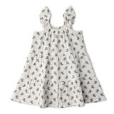 Organic Ruffle Tiered Dress - Poppy