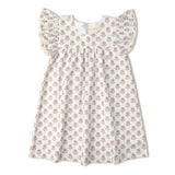 Organic Short Sleeve Flutter Dress - Lavender