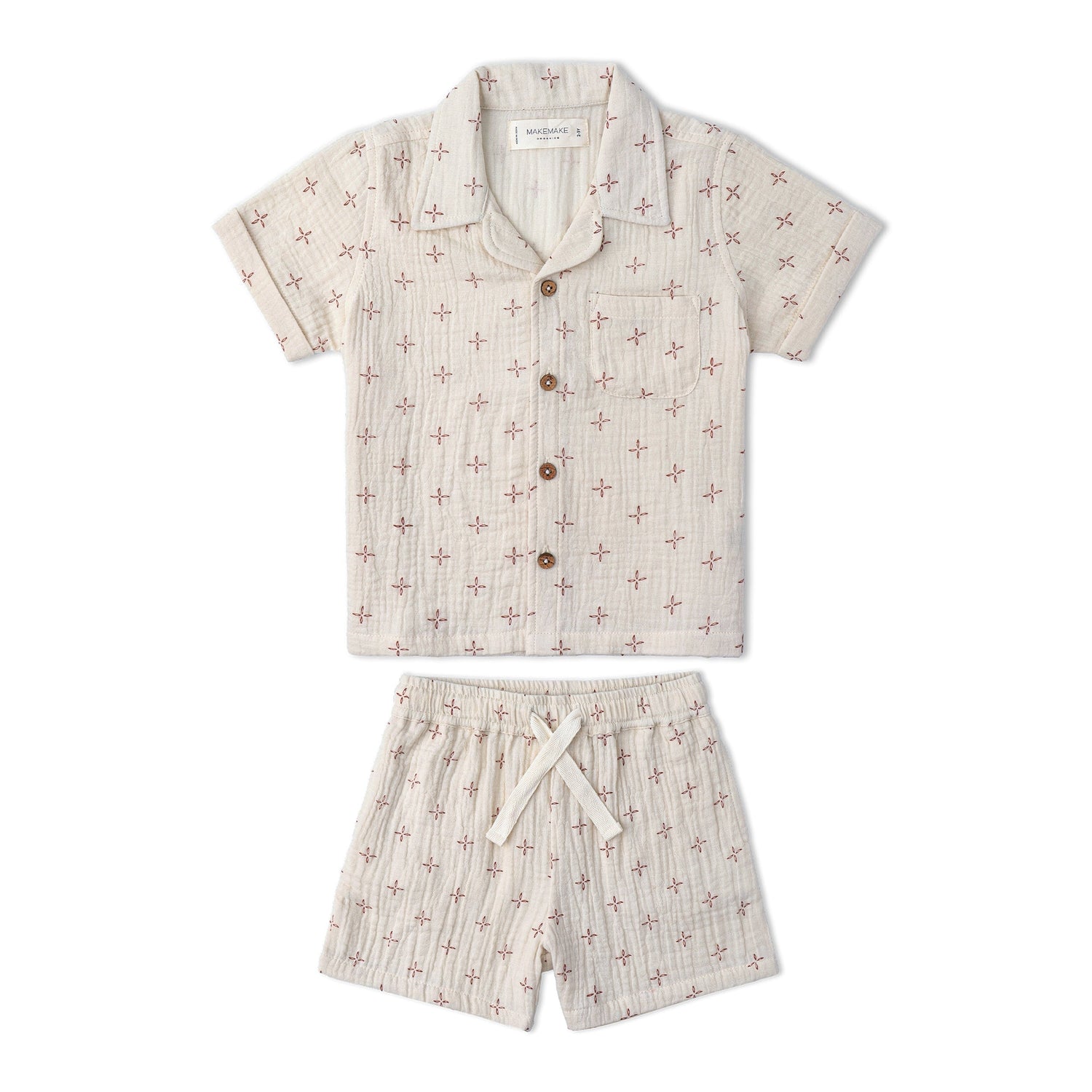 Organic Shirt & Shorts Set - Cross