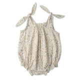 Organic Tie Shoulder Bubble Romper - Bluebelle