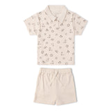 Organic Collar Tee & Shorts Set - Rodeo