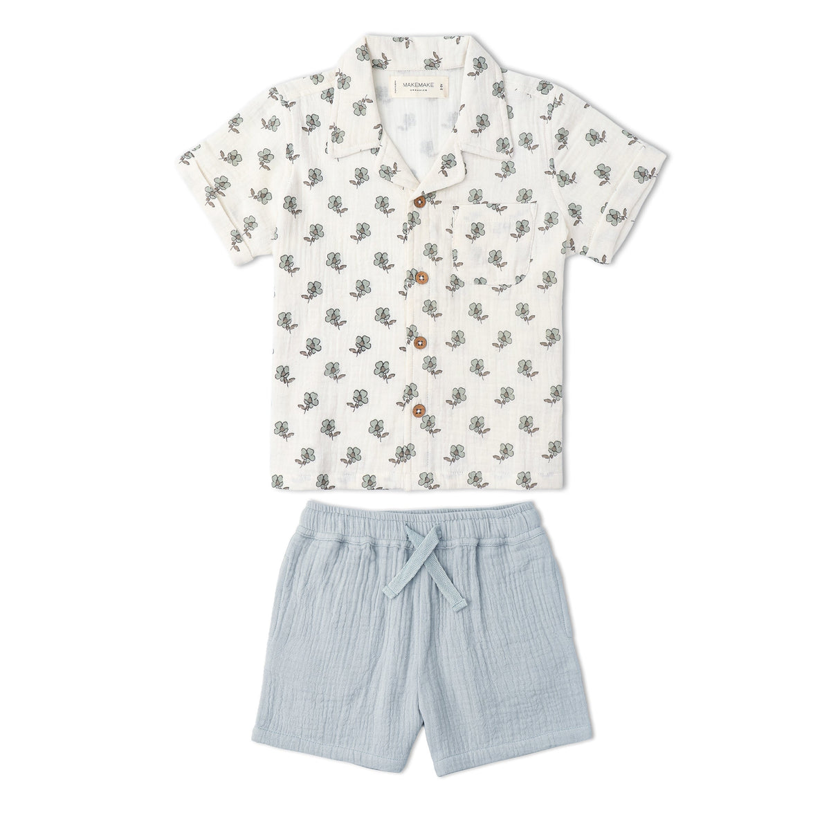 Organic Shirt & Shorts Set - Poppy