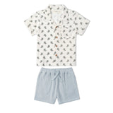 Organic Shirt & Shorts Set - Poppy