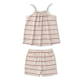Organic Tank Top & Shorts Set - Terra Stripes