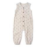 Organic Buttoned Jumpsuit - Cross