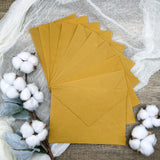 Honey Gold Handmade Cotton Envelopes (Set of 10)