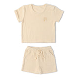 Organic Terry Tee & Shorts Set - Butter Yellow