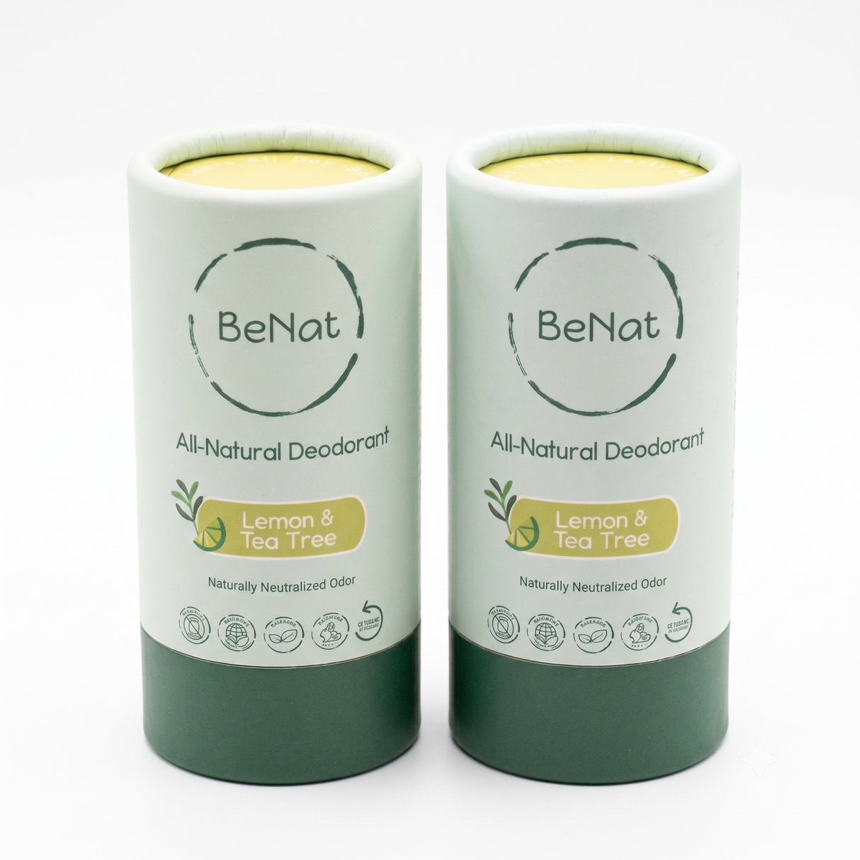 2-Pack All-Natural, Plastic-Free Deodorants