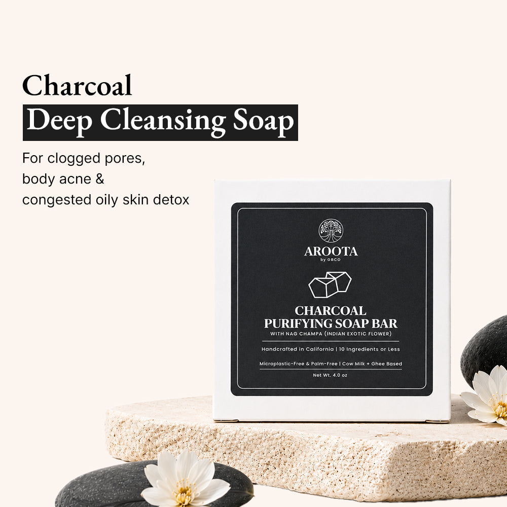 Ayurvedic Charcoal Purifying Soap Bar with Cow Milk & Ghee (Kapha)