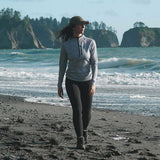 Micro­weight - Women's 1/4 Zip Sun Hoodie Woolverino