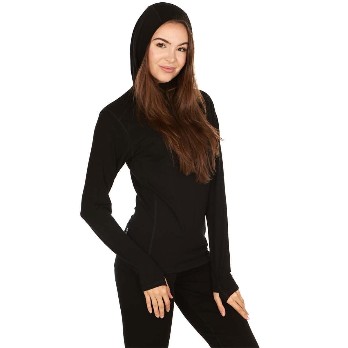 Micro­weight - Women's 1/4 Zip Sun Hoodie Woolverino