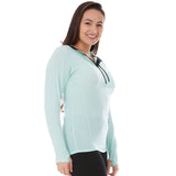 Micro­weight - Women's 1/4 Zip Sun Hoodie Woolverino