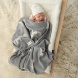Whimsy Collection - Luxury 100% Cotton Knit Swaddle Baby Blanket