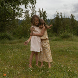 Organic Ruffle Top & Pants Set - Yellow Blossom