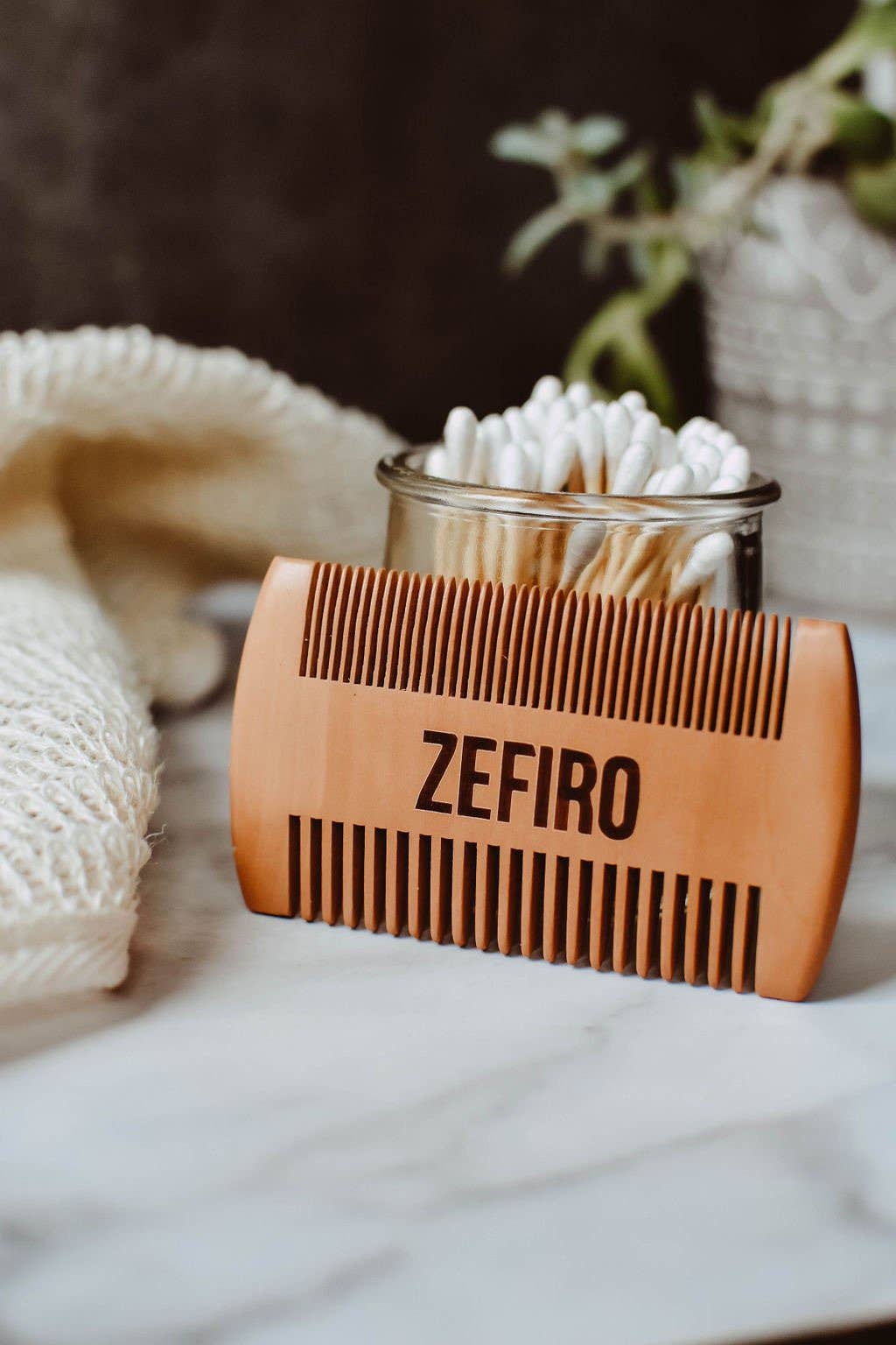 Beard Comb – Pear Wood | Plastic-Free Grooming Essential