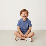 Organic Polo Shirt & Shorts Set - Slate