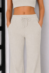 Jules Waffle Knit Organic Cotton Drawstring Pant