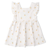 Organic Cutout Back Dress - Lemons