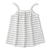 Organic Tank Top & Shorts Set - Fog Stripes