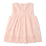 Organic Eyelet Top And Pant Set - Blush Eyelet