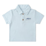Organic Polo Shirt & Shorts Set - Light Blue