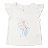 Organic Sleeveless Flutter Top & Shorts Set - Spring Floral