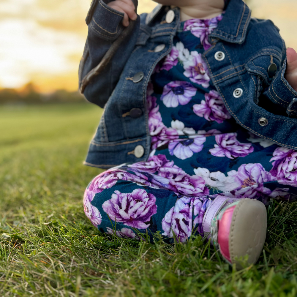 Bamboo Short Sleeve Romper in Adele