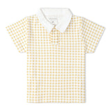 Organic Collar Tee & Shorts Set - Dotty Gingham