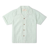 Organic Shirt & Shorts Set - Basil Stripes