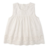 Organic Eyelet Top And Pant Set - Ivory Eyelet