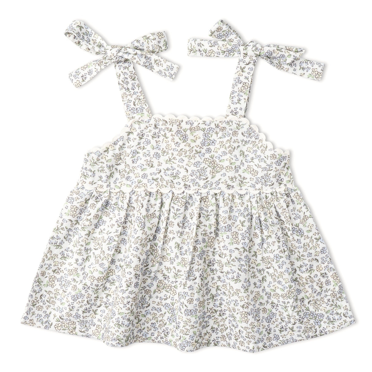 Organic Tie Up Top & Shorts Set - Tulle Floral