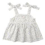 Organic Tie Up Top & Shorts Set - Tulle Floral