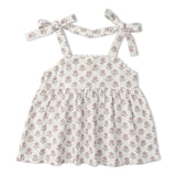 Organic Tie Up Top & Shorts Set - Lavender
