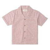 Organic Shirt & Shorts Set - Coral Stripes