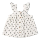 Organic Flutter Top & Shorts Set - Poppy