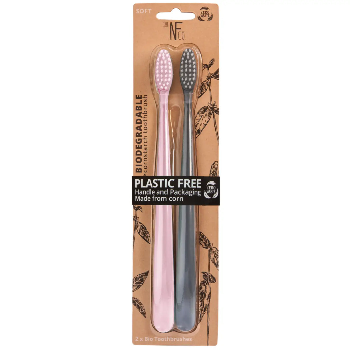 Biodegradable Toothbrush Pack of 2